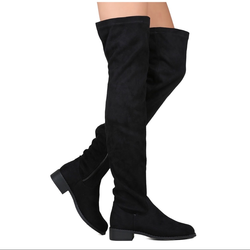Last Pair ‼️ Black Stretchy Over The Knee Boots - Picture 5 of 7